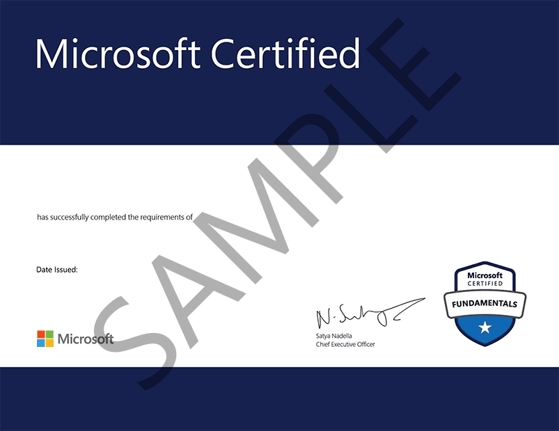 sample certificate