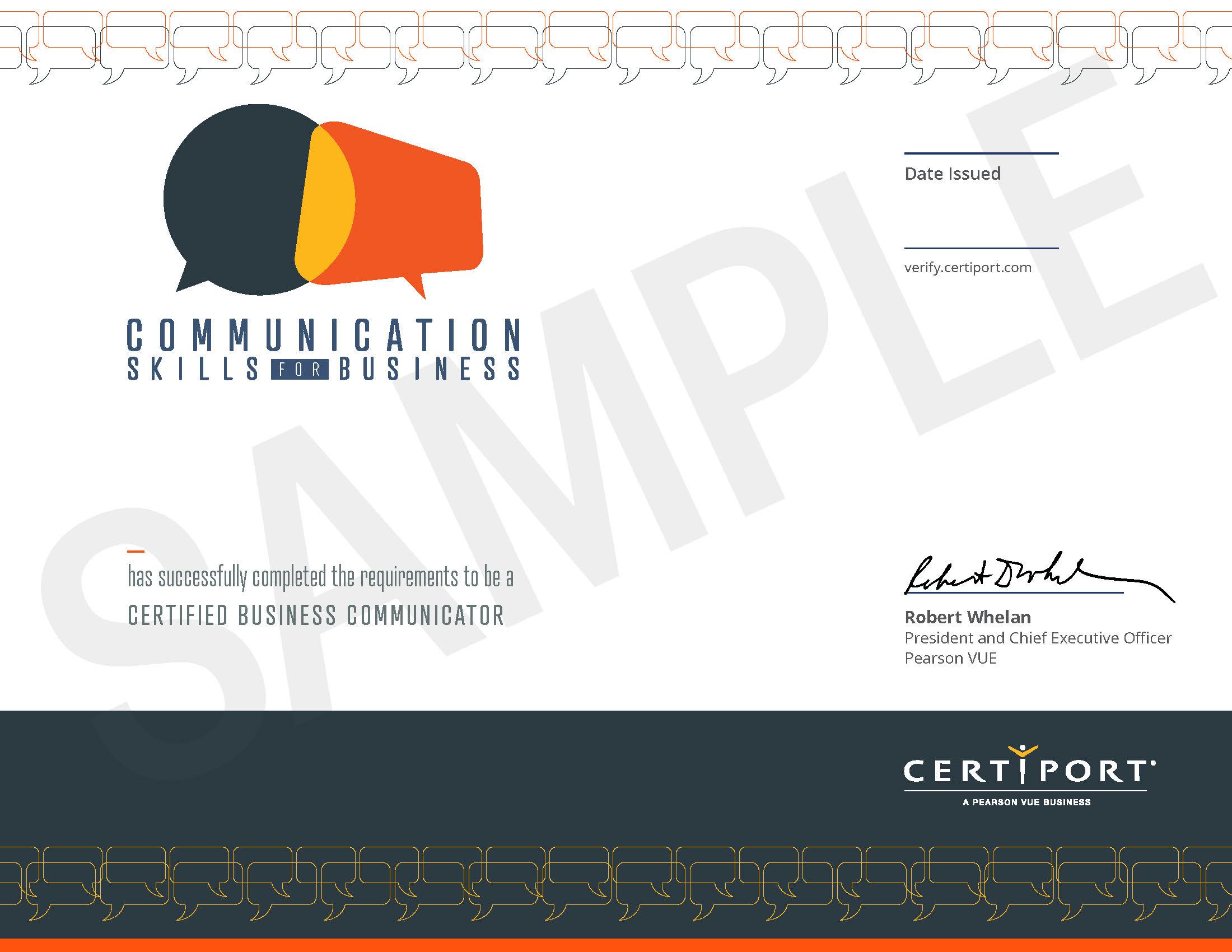 sample certificate