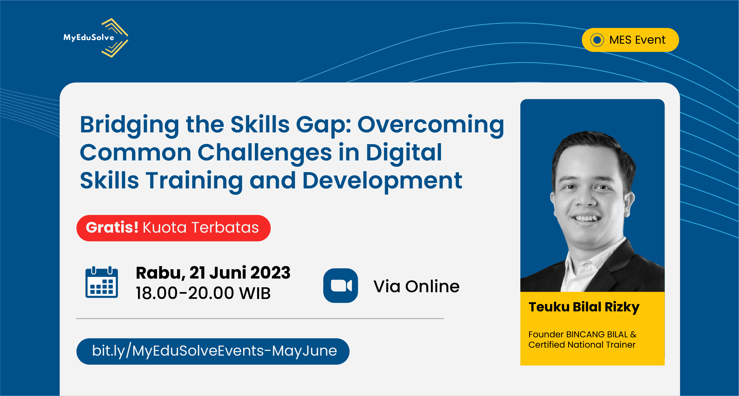 MyEduSolve Gelar Webinar "Bridging The Skills Gap: Overcoming Common Challenges In Digital Skills Training And Development cover
