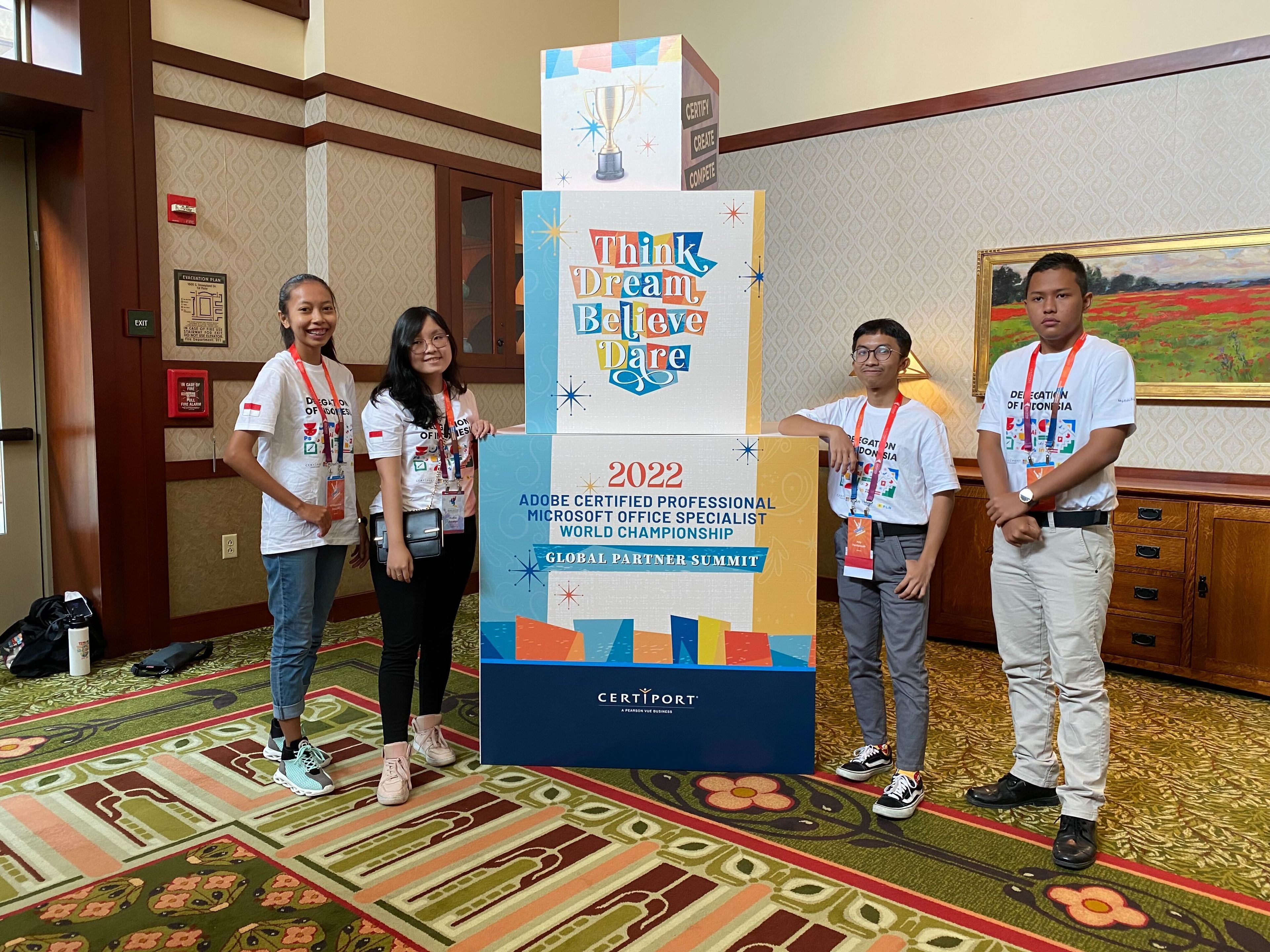 Kabar dari California: Hadiah Untuk Merah Putih di 77 Tahun Kemerdekaan dari Microsoft Office Specialist & Adobe Certified Professional World Championship cover