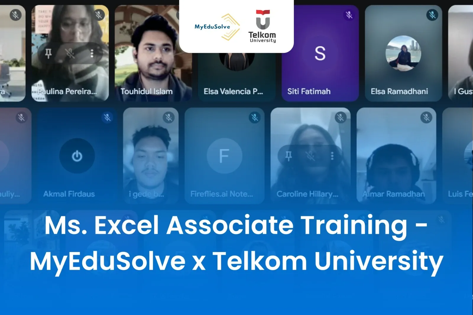 Microsoft Excel Associate Training - MyEduSolve x Telkom University cover
