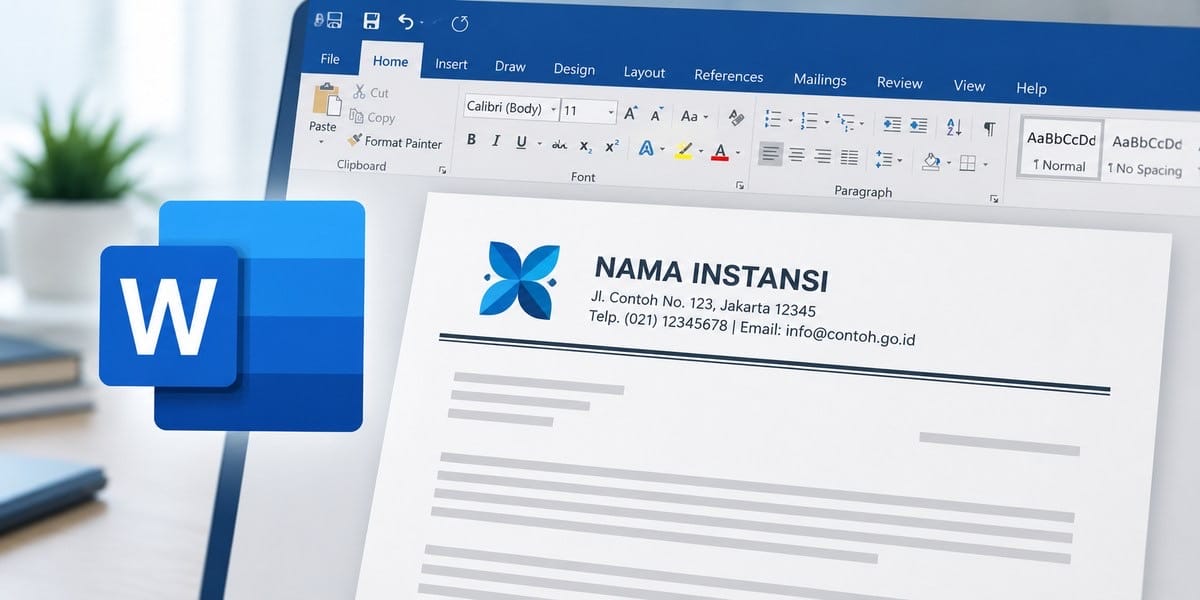 Cara Membuat Kop Surat di Word yang Rapi dan Profesional cover