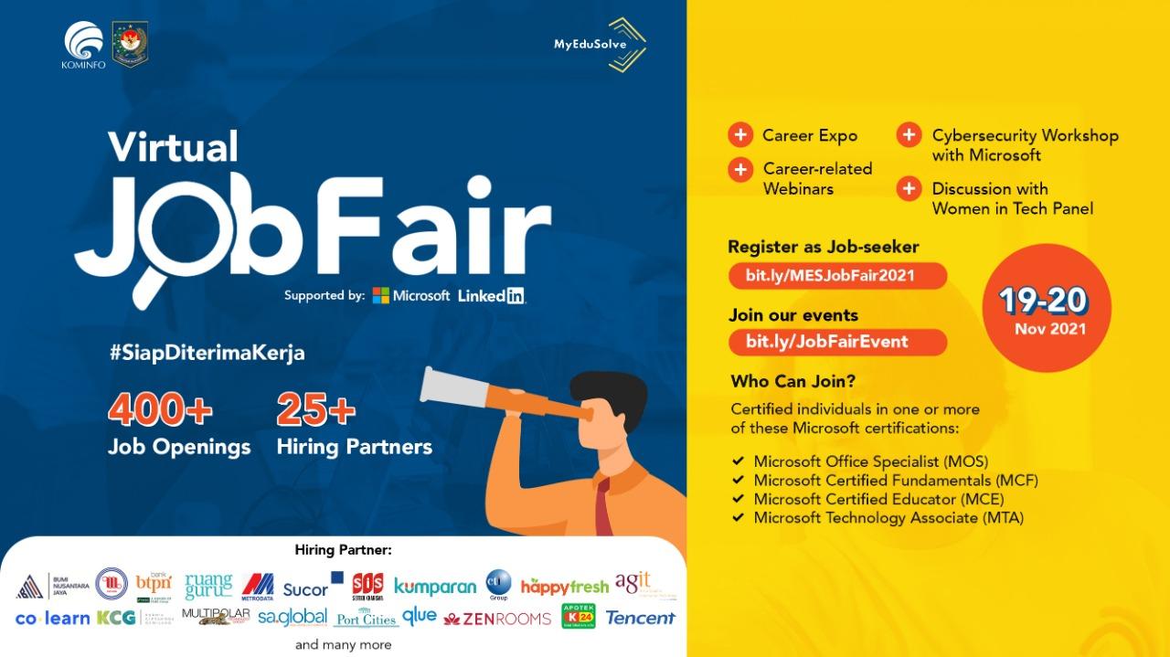 Rangkaian Acara Virtual Job Fair MyEduSolve Jangkau Lebih Dari 1.000 Talenta Kerja Tersertifikasi cover