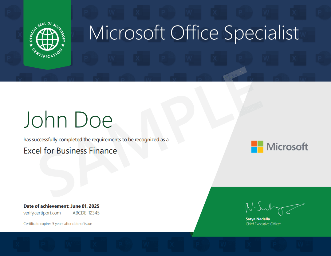 sample certificate