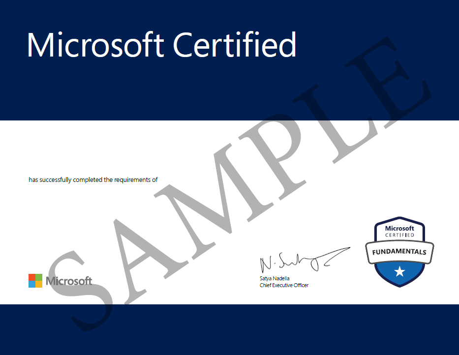 sample certificate
