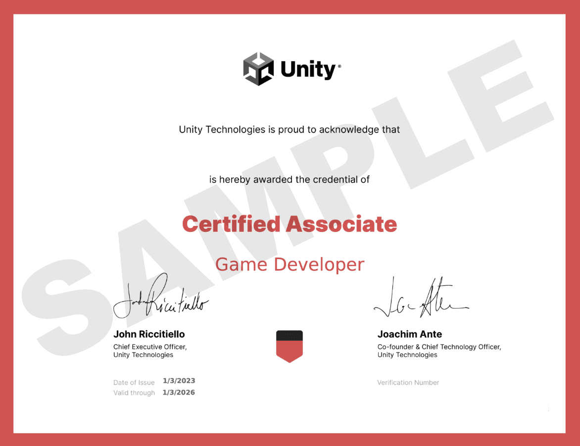 sample certificate