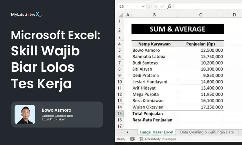 Microsoft Excel: Skill Wajib Biar Lolos Tes Kerja